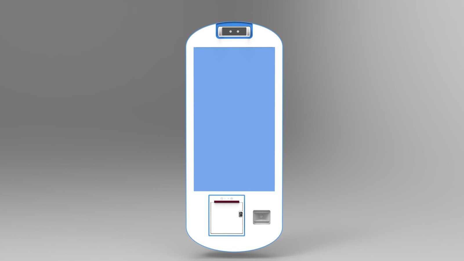 21.5 Inch Wall-mount Self-service Kiosk with Printer, Scanner & Camera