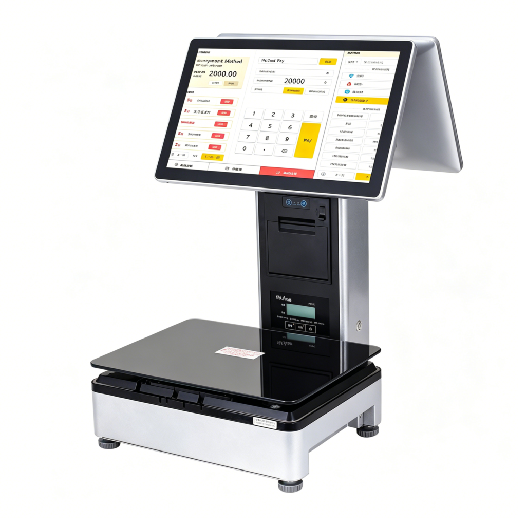 All in One AI Scale POS with Thermal Printer AI Camera for Fresh Food Market