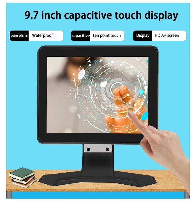 9.7 inch ten point capacitive touch display pure plane waterproof HD A+ screen