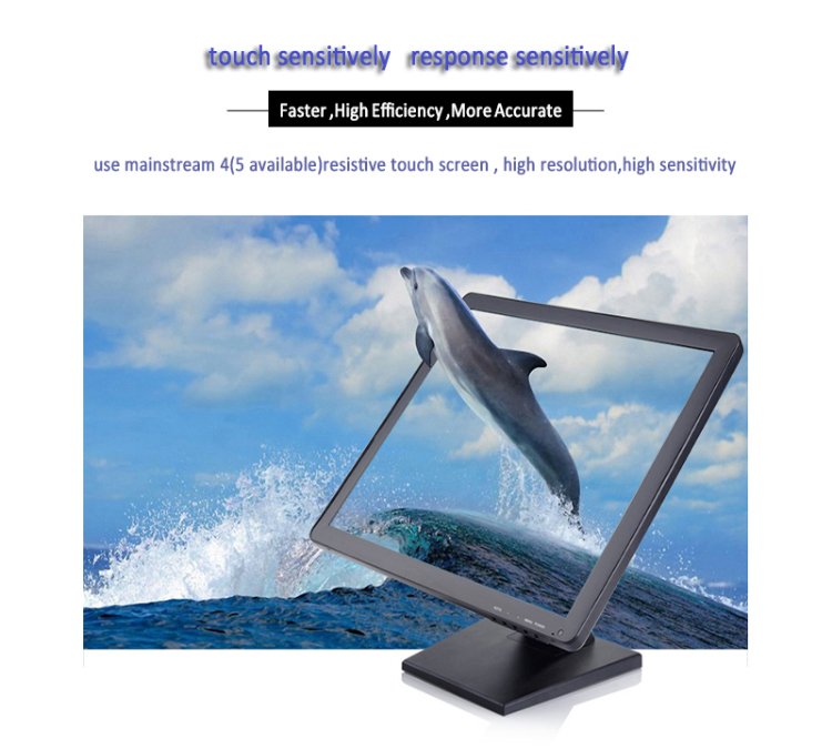 high definition of 4/5 Wire Resistive 15 inch Touch Screen Monitor