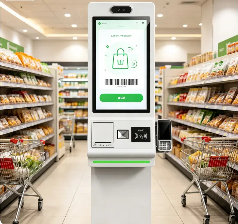 18.5 inch Vertical Self Checkout Kiosk use for retail store