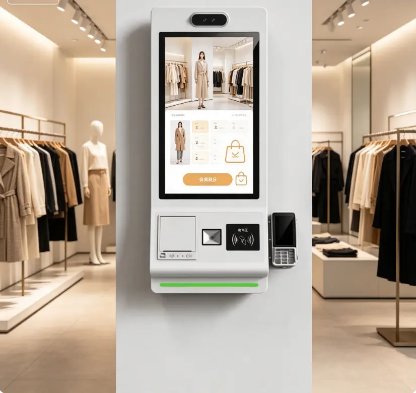 18.5 inch Vertical Self Checkout Kiosk use for clothes store