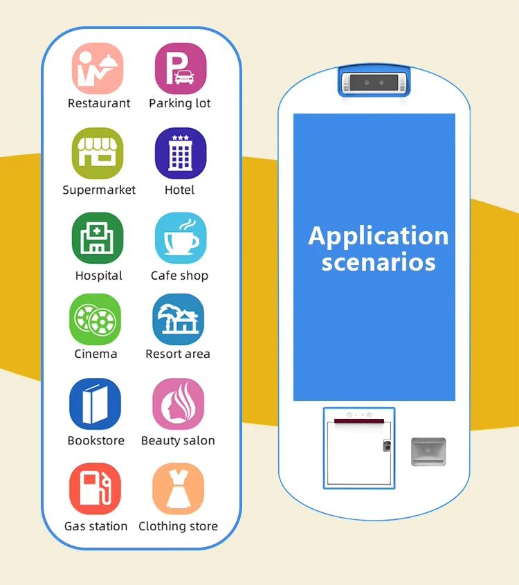 scenarios of 21.5 inch Self-Service POS Terminal