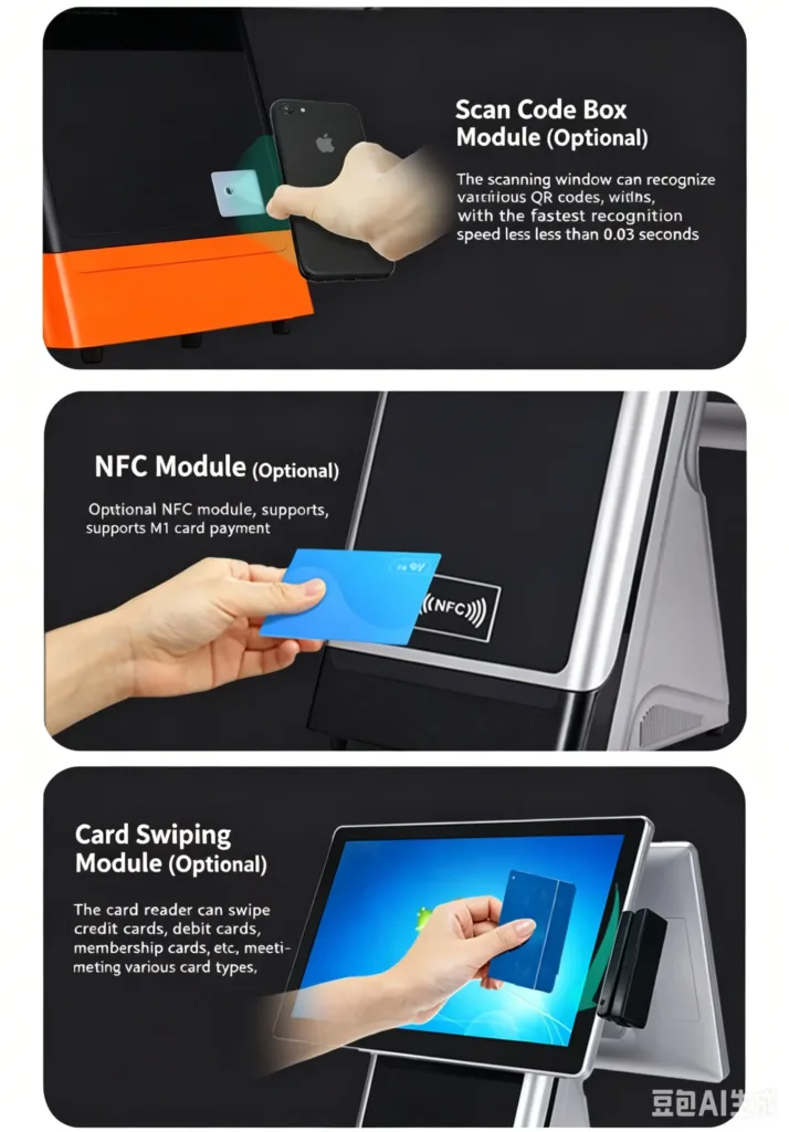 multifunction of Smart dual screen POS