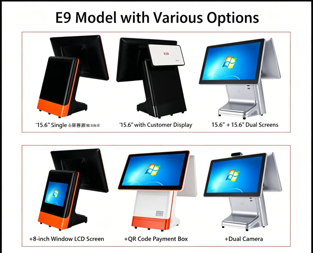 various options of Smart dual screen POS