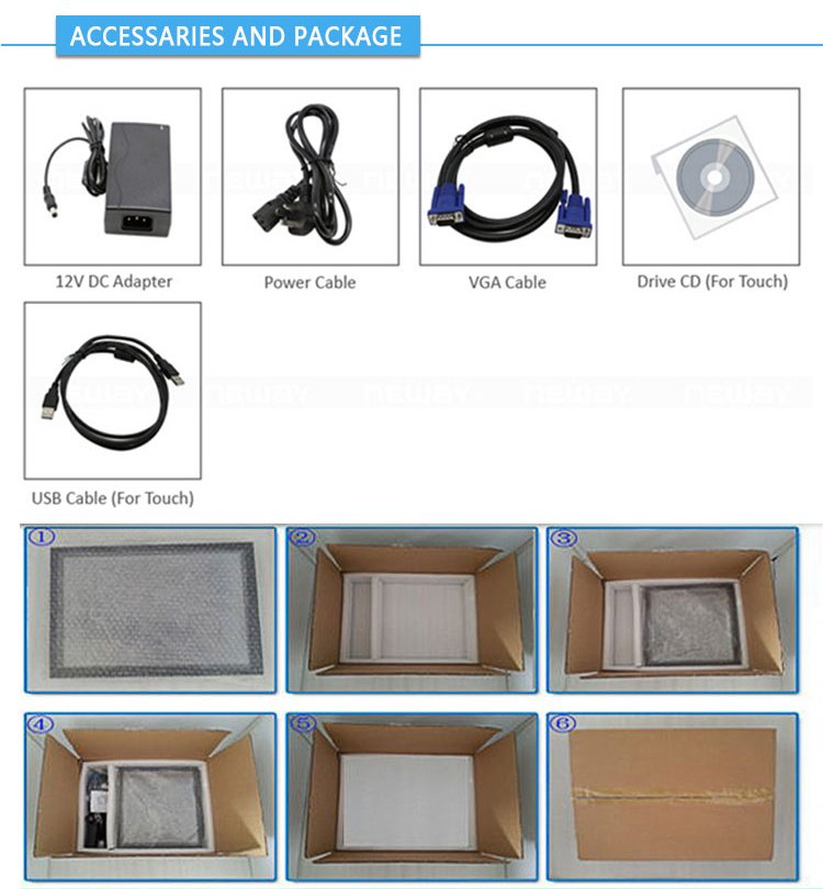 accessories of 15.6 inch Metal Case Open Frame Monitor