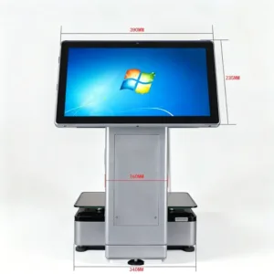 Dual-screen weighing POS