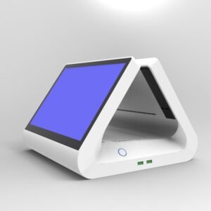 side view of 12 inch Triangular Dual-screen Touch POS