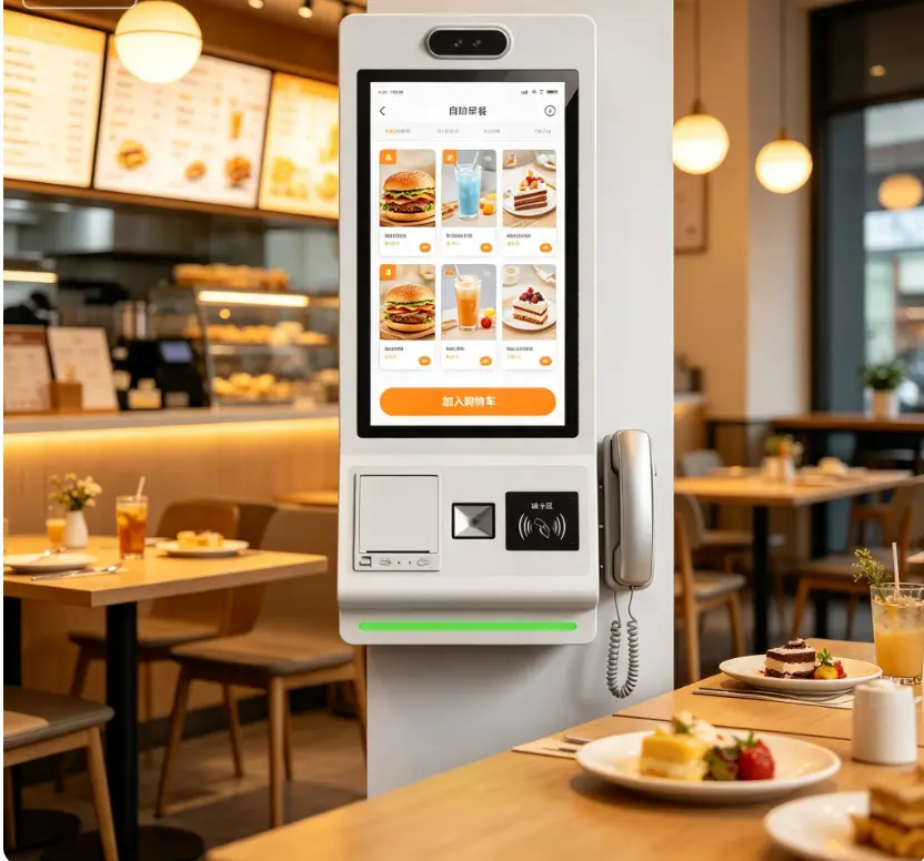18.5 inch Vertical Self Checkout Kiosk use for restaurant