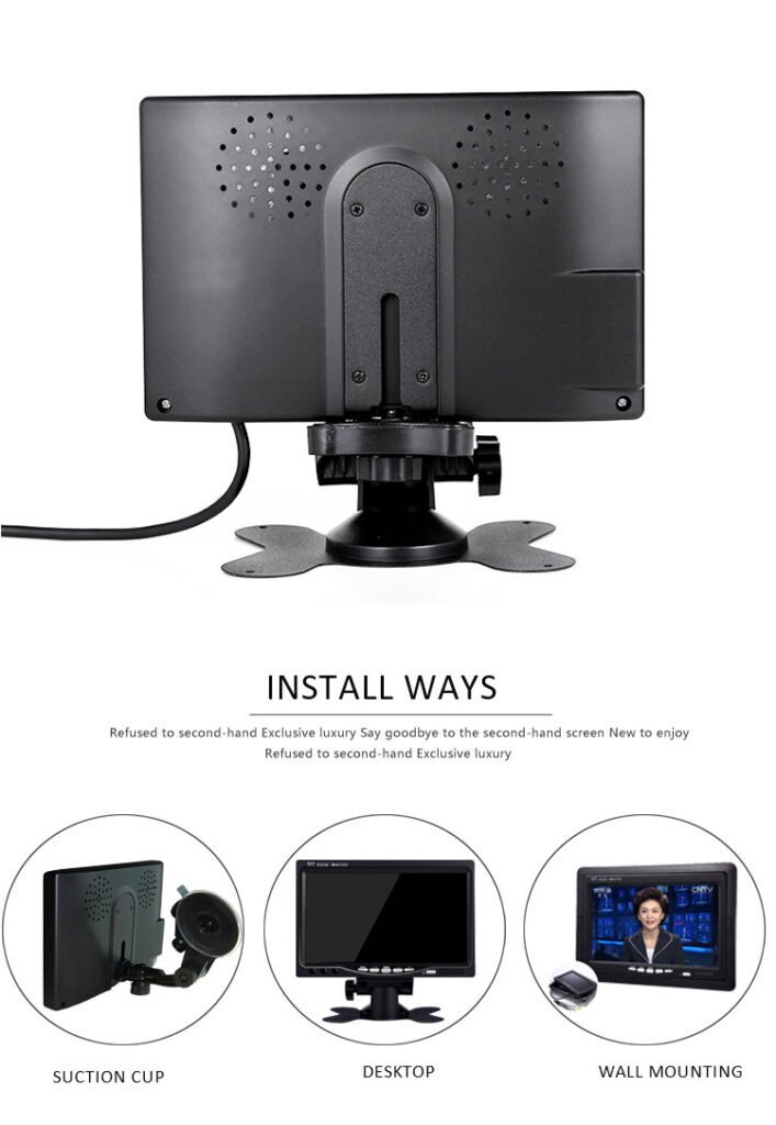 install ways of 7 inch Resistive Touch Screen Monitor