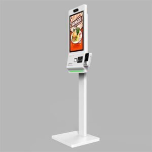 right side of floor standing self-checkout kiosk